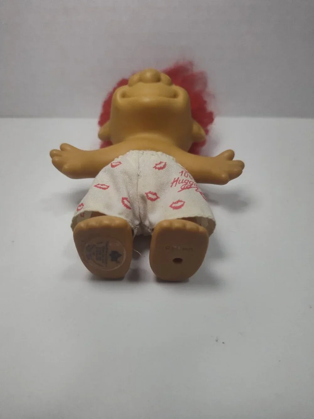 Vtg Russ Troll Doll Pink Hair 100% Huggable Shorts 5